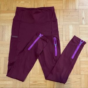 Fabletics utility leggings - burgundy